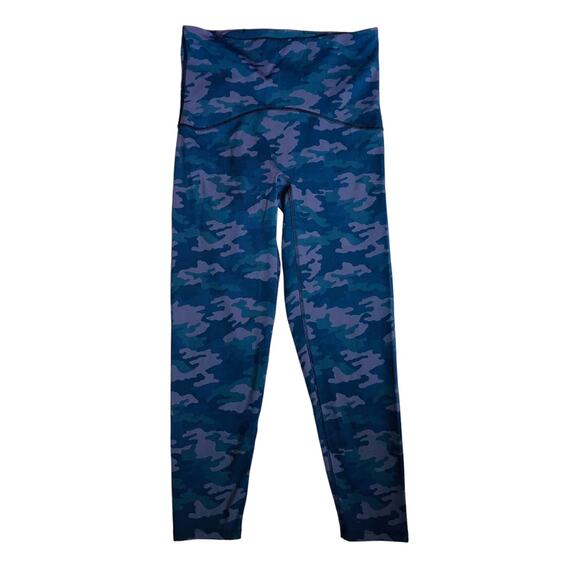 SPANX High Waisted Gray Black Green Camo Print Leggings Medium - Picture 2 of 3